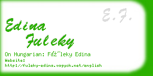 edina fuleky business card